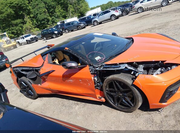 1G1Y82D45L5114578 2020 CHEVROLET CORVETTE Оранжевый Панорамный вид салона 360°