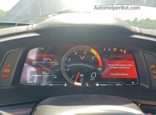 1G1YA2D40S5110523 2025 CHEVROLET CORVETTE White ხელსაწყოთა პანელის ხედი