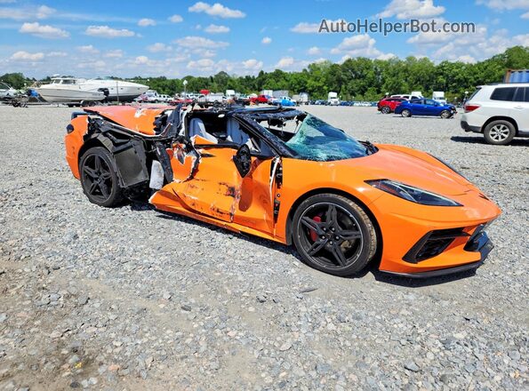 1G1YA2D42P5100860 2023 CHEVROLET CORVETTE Оранжевый Передняя правая четверть