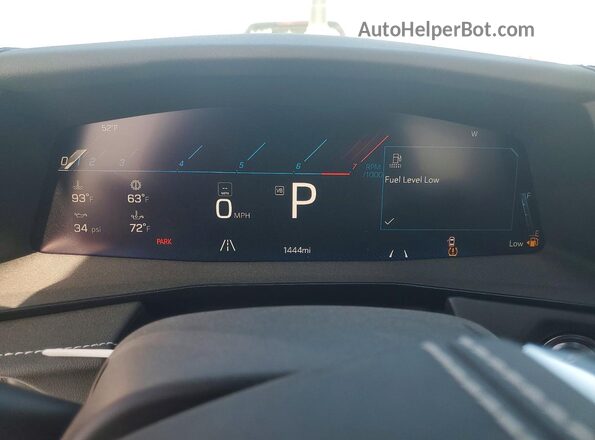 1G1YA2D42T5106491 2026 CHEVROLET CORVETTE Black Սարքավորումների վահանակի տեսք