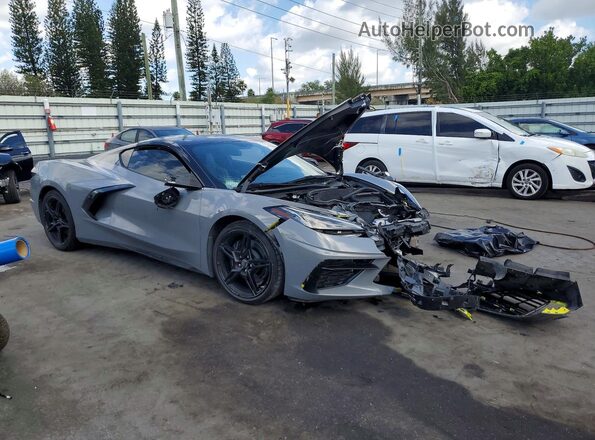 1G1YA2D43M5122152 2021 CHEVROLET CORVETTE Gray წინა მარჯვენა