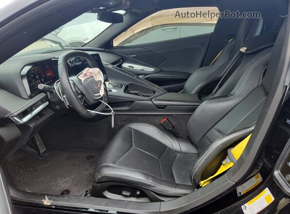 1G1YA2D47N5121815 2022 CHEVROLET CORVETTE Black Вид салону спереду