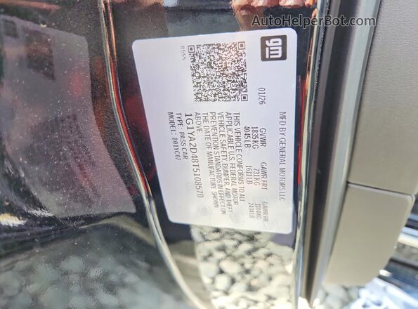 1G1YA2D48T5108570 2026 CHEVROLET CORVETTE Black Вид підкапотного простору