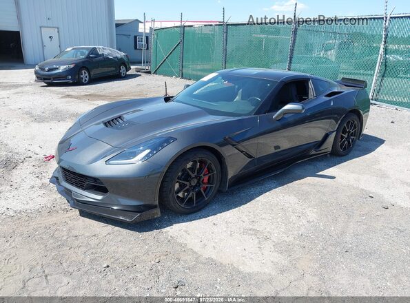 1G1YA2D71H5107018 2017 CHEVROLET CORVETTE Gray Vista tres cuartos delantera izquierda
