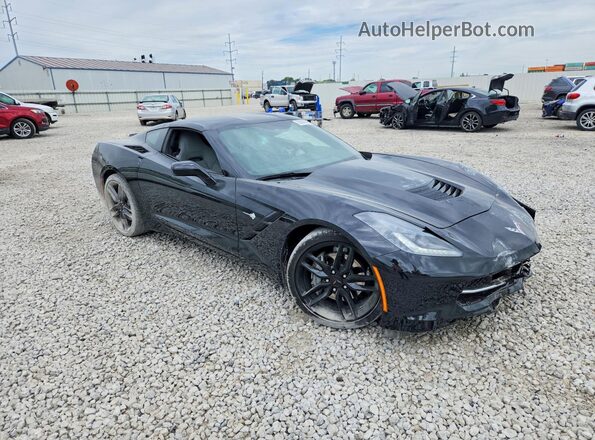 1G1YA2D79K5114399 2019 CHEVROLET CORVETTE Черный Передняя правая четверть