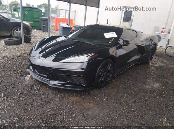 1G1YB2D48N5115907 2022 CHEVROLET CORVETTE Черный Передняя левая четверть