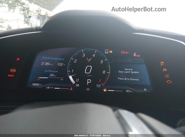 1G1YB2D48N5115907 2022 CHEVROLET CORVETTE Черный Вид спереди