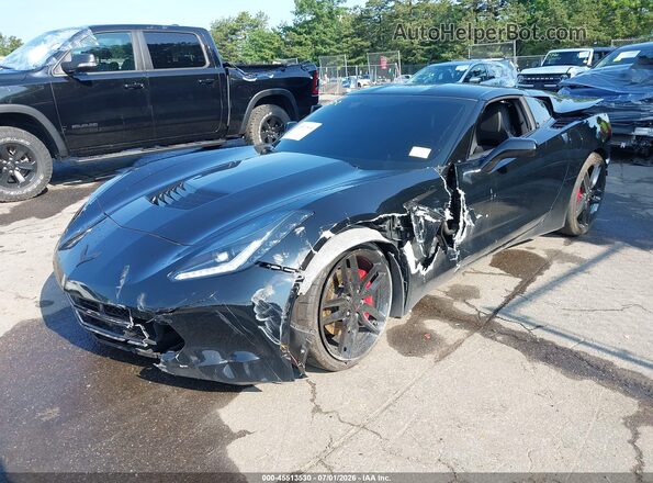 1G1YB2D70H5113664 2017 CHEVROLET CORVETTE Черный Передняя левая четверть