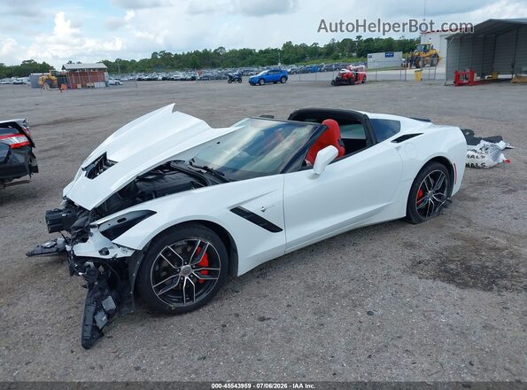 1G1YB2D71H5111132 2017 CHEVROLET CORVETTE White წინა მარცხენა ხედი სამი მეოთხედიდან
