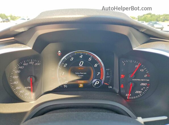 1G1YB2D73K5112239 2019 CHEVROLET CORVETTE Charcoal ხელსაწყოთა პანელის ხედი