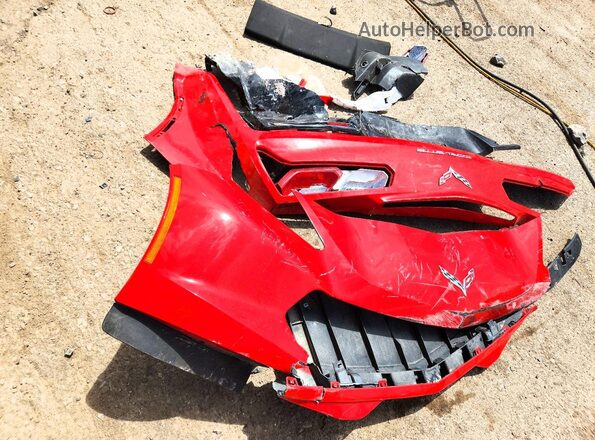 1G1YB2D74K5101394 2019 CHEVROLET CORVETTE Red Vista del compartimento del motor