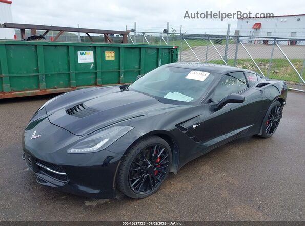 1G1YB2D76K5121159 2019 CHEVROLET CORVETTE Black Передня ліва чверть