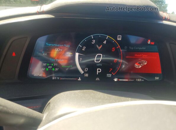 1G1YB3D40P5126764 2023 CHEVROLET CORVETTE Red Вид щитка приладів