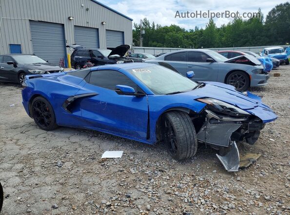 1G1YB3D42M5100663 2021 CHEVROLET CORVETTE Blue Front right