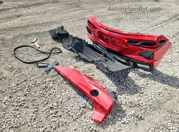 1G1YC2D41N5100873 2022 CHEVROLET CORVETTE Red ძრავის განყოფილების ხედი