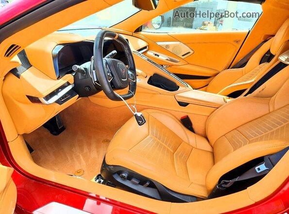 1G1YC2D41N5100873 2022 CHEVROLET CORVETTE Red წინა სალონის ხედი