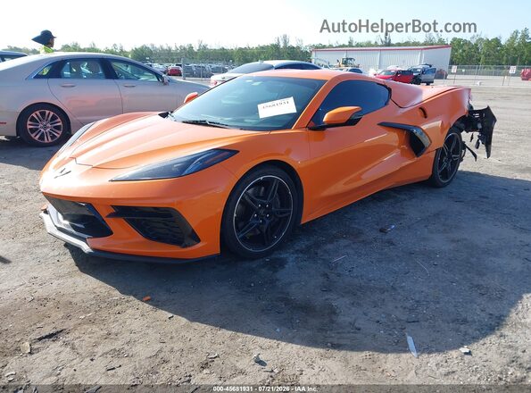1G1YC2D42N5103247 2022 CHEVROLET CORVETTE Orange Vista tres cuartos delantera izquierda