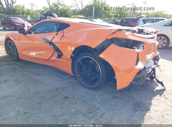 1G1YC2D42N5103247 2022 CHEVROLET CORVETTE Orange Trasero izquierdo