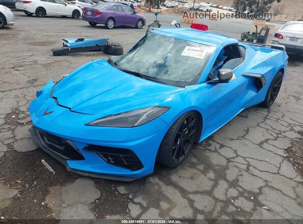 1G1YC2D47N5102353 2022 CHEVROLET CORVETTE Blue წინა მარცხენა ხედი სამი მეოთხედიდან