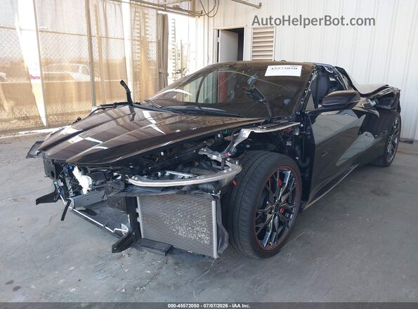 1G1YC2D48P5502201 2023 CHEVROLET CORVETTE Black წინა მარცხენა ხედი სამი მეოთხედიდან