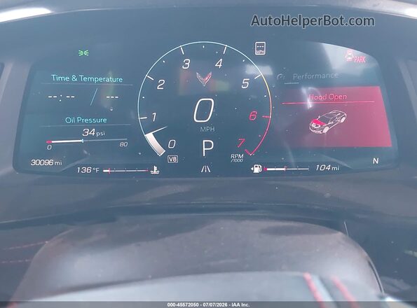 1G1YC2D48P5502201 2023 CHEVROLET CORVETTE Black უკანა სავარძლების ხედი