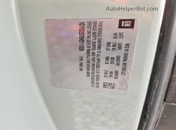 1G1YD2D76H5111038 2017 CHEVROLET CORVETTE Gray ძრავის განყოფილების ხედი