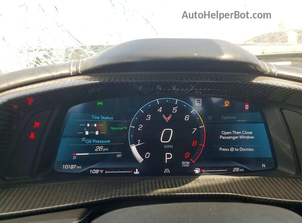 1G1YF2D30P5601299 2023 CHEVROLET CORVETTE Gray Instrument cluster view