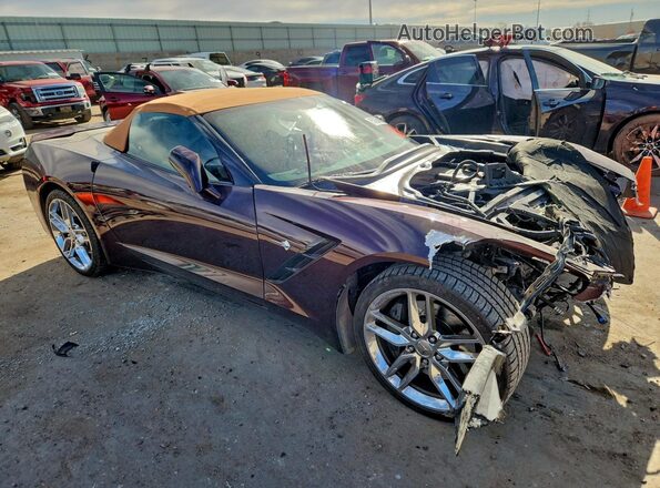 1G1YK3D70H5122838 2017 CHEVROLET CORVETTE Burgundy Przód prawy