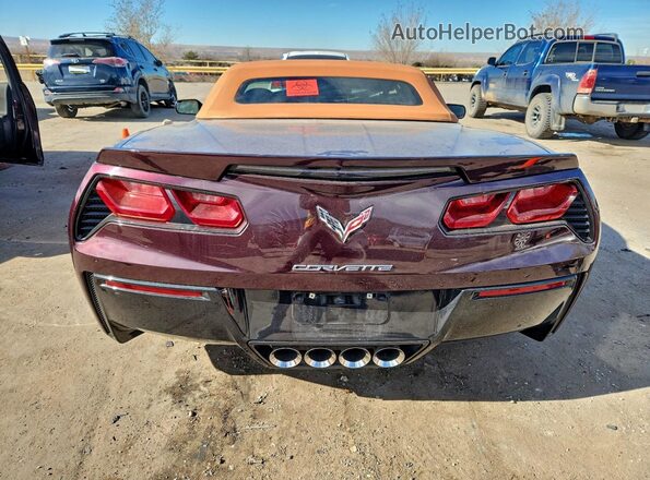 1G1YK3D70H5122838 2017 CHEVROLET CORVETTE Burgundy Widok z tyłu