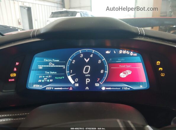 1G1YM2D45S5501223 2025 CHEVROLET CORVETTE Red Vista de los asientos traseros