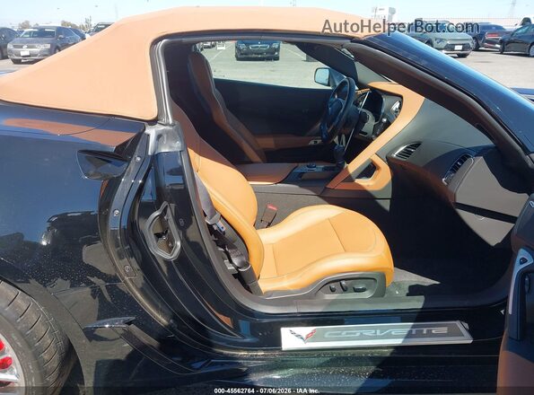 1G1YR3D68K5606198 2019 CHEVROLET CORVETTE Black წინა სალონის ხედი