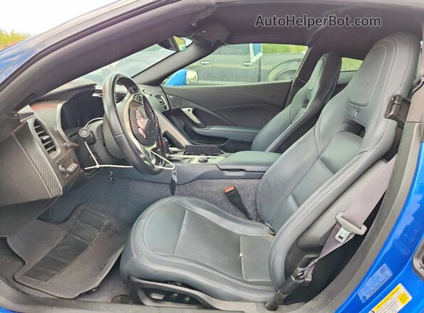 1G1YS2D6XG5603650 2016 CHEVROLET CORVETTE Синий Вид салона спереди