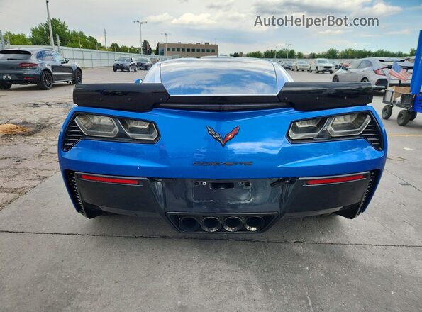 1G1YS2D6XG5603650 2016 CHEVROLET CORVETTE Синий Вид сзади