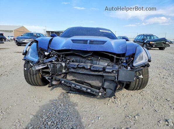 1G1YU2D69K5600161 2019 CHEVROLET CORVETTE Blue Widok z przodu