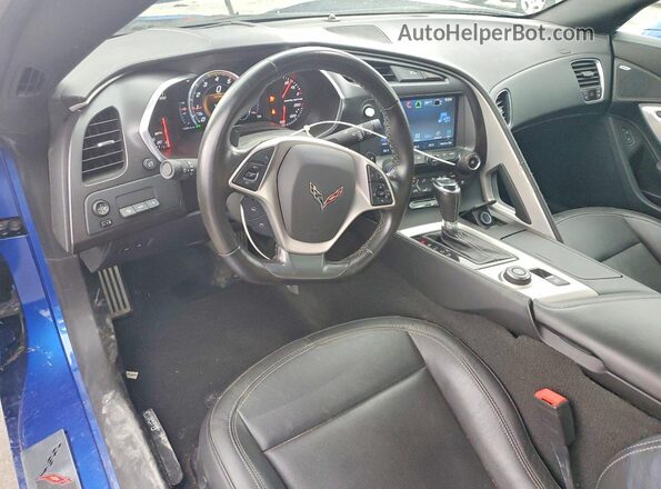 1G1YY2D79K5120859 2019 CHEVROLET CORVETTE Blue Առջևի վահանակի տեսք