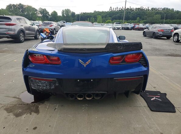 1G1YY2D79K5120859 2019 CHEVROLET CORVETTE Blue Հետևի տեսք