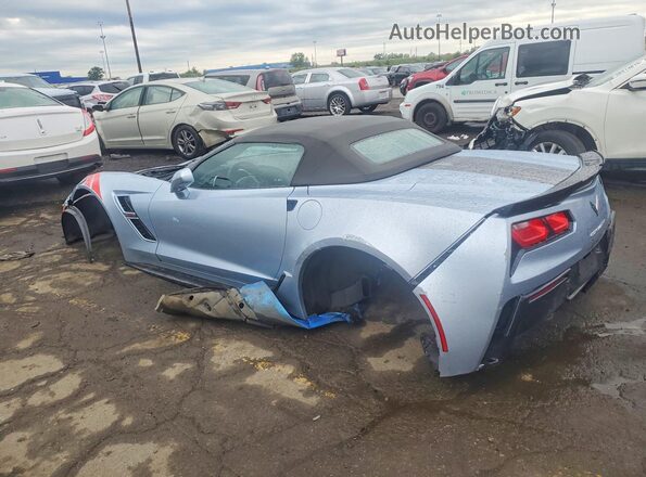 1G1YY3D76H5113981 2017 CHEVROLET CORVETTE Blue Trasero izquierdo