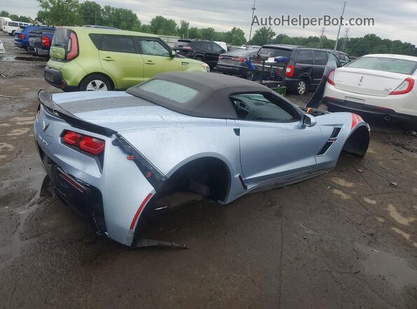 1G1YY3D76H5113981 2017 CHEVROLET CORVETTE Blue Trasero derecho