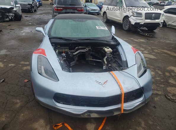 1G1YY3D76H5113981 2017 CHEVROLET CORVETTE Blue Vista frontal