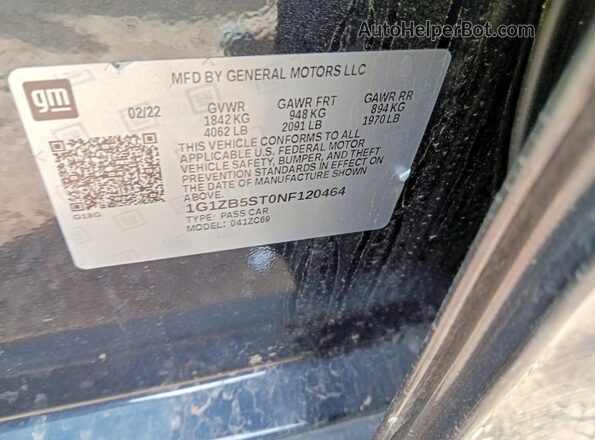 1G1ZB5ST0NF120464 2022 CHEVROLET MALIBU Black Շարժիչի բաժամունքի տեսք