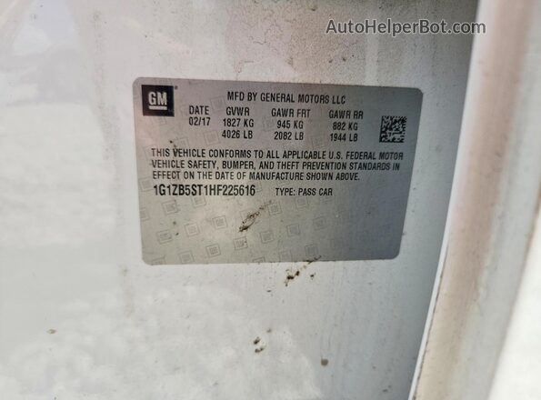 1G1ZB5ST1HF225616 2017 CHEVROLET MALIBU White Вид підкапотного простору