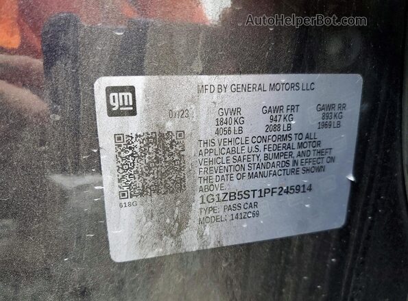 1G1ZB5ST1PF245914 2023 CHEVROLET MALIBU Black ძრავის განყოფილების ხედი
