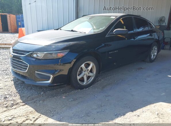 1G1ZB5ST3GF348901 2016 CHEVROLET MALIBU Black წინა მარცხენა ხედი სამი მეოთხედიდან