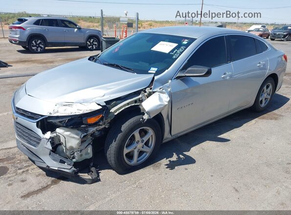 1G1ZB5ST3JF131579 2018 CHEVROLET MALIBU Silver წინა მარცხენა ხედი სამი მეოთხედიდან
