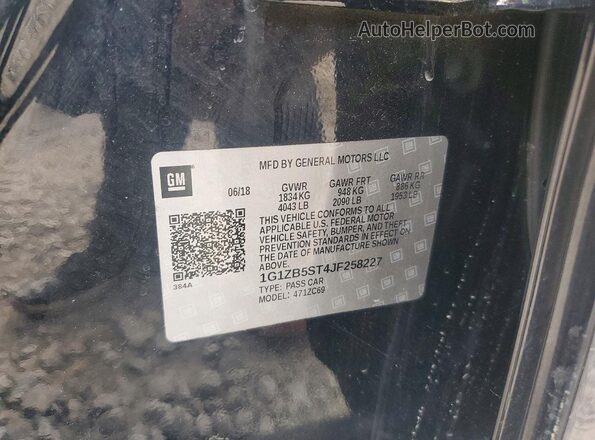 1G1ZB5ST4JF258227 2018 CHEVROLET MALIBU Black Widok komory silnika
