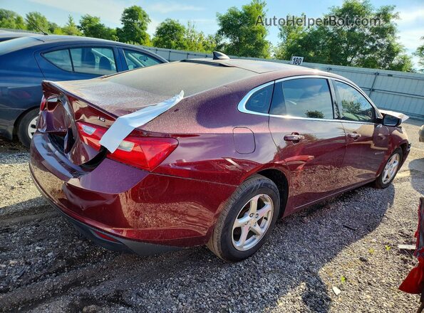 1G1ZB5ST6GF233015 2016 CHEVROLET MALIBU Burgundy Задня права чверть
