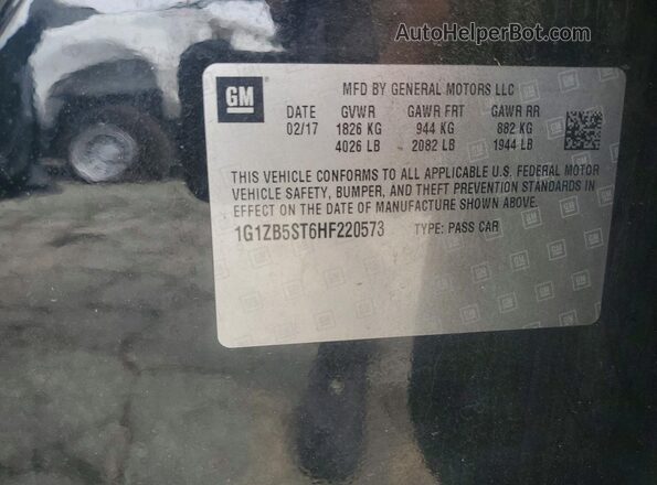 1G1ZB5ST6HF220573 2017 CHEVROLET MALIBU Black Вид підкапотного простору