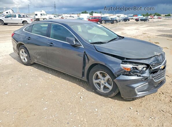 1G1ZB5ST6JF216657 2018 CHEVROLET MALIBU Серый Передняя правая четверть