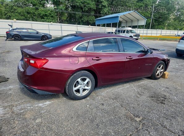 1G1ZB5ST7GF202713 2016 CHEVROLET MALIBU Red უკანა მარჯვენა