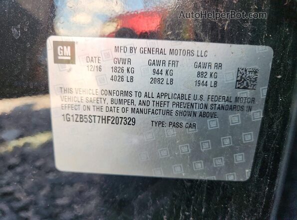 1G1ZB5ST7HF207329 2017 CHEVROLET MALIBU Black Widok komory silnika